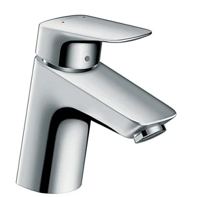 Image of hansgrohe Logis bathroom tap without waste, sink with spout height 70 mm, basin mixer water saving (EcoSmart), chrome
