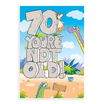 Image of Regal Publishing Humour Milestone Age Birthday Card 70 M 9 x 6 inches