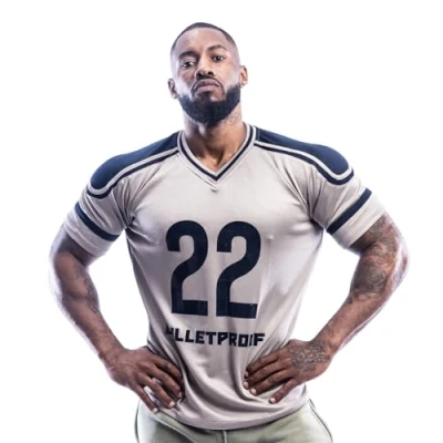 Image of Mens Oversized T Shirt American Football Style Top Jersey 100% Polyester Team (Grey and Navy, 4XL)