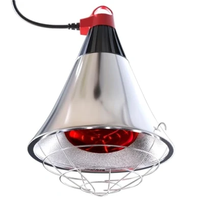 Image of Neviland Infrared Heat Lamp with 250W Bulb High/Low Switch Poultry for Puppies and Chicks