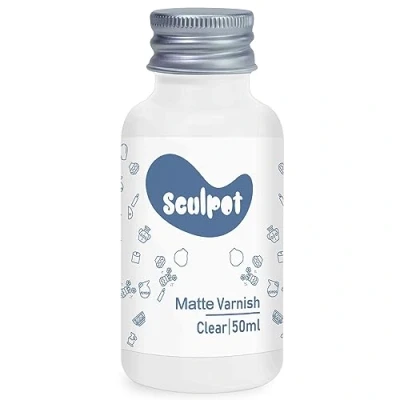 Image of Air Dry Clay Varnish, 50ml Glaze for Clay, Matte Finish Paint Pottery Dry, Scratch Resistant &amp; Waterproof, Design