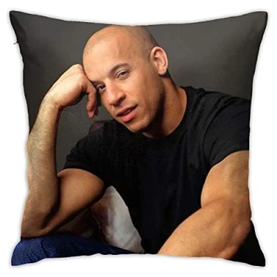 Image of Vin Diesel Pillow Covers Double Sided Printing Cases Dorm Decor for Living Room Bedroom xcm(x inch), Whit 45cm X