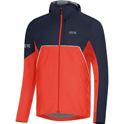 Image of GORE WEAR Men&#039;s Running Jacket, R7, Partial TEX INFINIUM, Hooded Fireball/Orbit, S
