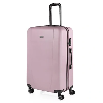 Image of ITACA Set of 2 Rigid Travel Suitcases 55/75 cm 4 Wheels ABS. Resistant and Lightweight. Upper Side Handles Combination Lock. Small Cabin Approved Large., Pink