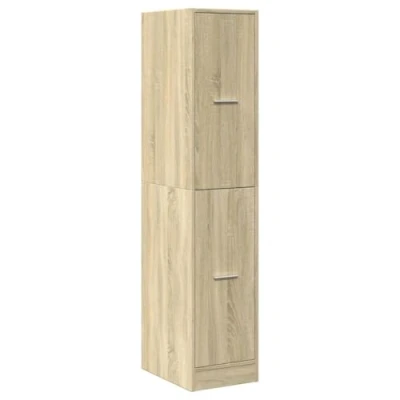 Image of vidaXL Apothecary Cabinet Storage Drawer 4 Drawer, Sonoma Oak, Engineered Wood, 30 x 41 144.5 cm, Living Room, Office, Bedroom