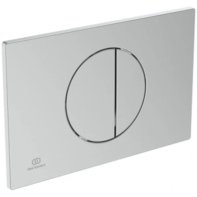 Image of Ideal Standard Oleas M5 Round Dual Flush Plate Matt Chrome