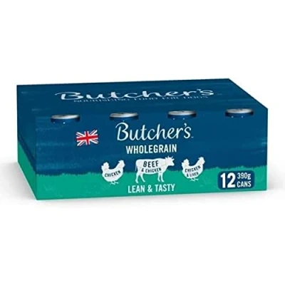 Image of Butcher&#039;s Lean &amp; Tasty Low Fat Dog Food, 12 x 400g