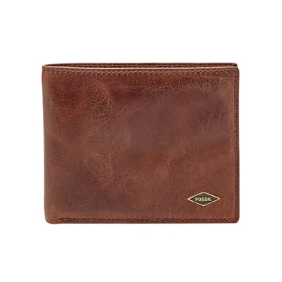Image of Fossil Wallet for Men Ryan, Leather Bifold Dark brown 10.8 cm L x 1.91 W 8.89 H ML3729201