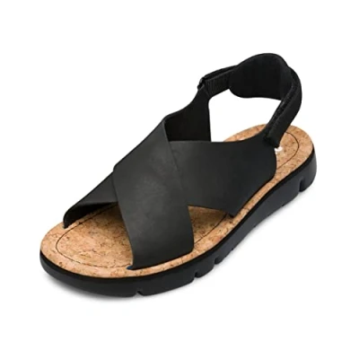 Image of Camper Women&#039;s Oruga K200157 Sandal, Black 022, 7 UK