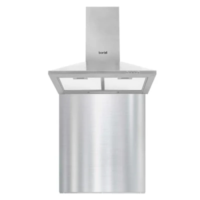 Image of Baridi 60cm Chimney Style Cooker Hood with Carbon Filters &amp; Splashback, Stainless Steel DH207