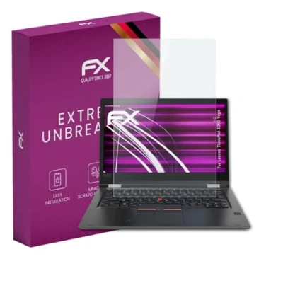Image of atFoliX plastic Glass Protective Film compatible with Lenovo ThinkPad X380 Yoga Protector, 9H Hybrid FX Screen Protector of