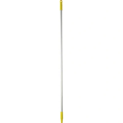 Image of Vikan 29596 Aluminium Handle, Yellow, 25mm Diameter, 1460mm Length