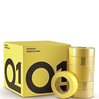 Image of Q1 Premium masking Tape 24mm x50 High Performance Automotive with a rubber base adhesive 110C Temperature Rsistance