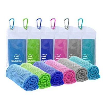 Image of Sukeen [6 Pack Cooling Towel (40&quot;x12&quot;),Ice Towel,Soft Breathable Chilly Towel,Microfiber for Yoga,Sport,Running,Gym,Camping,Fitness,Workout &amp; More Activities