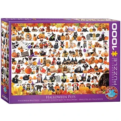 Image of EuroGraphics 6000 5416 Halloween Pets Jigsaw Puzzle, Various, 1000