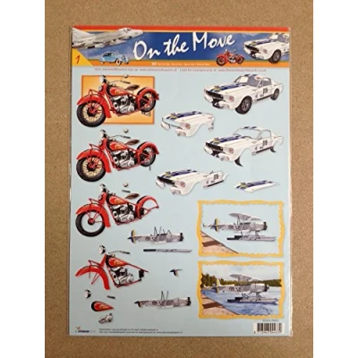 Image of MOVE On The 3D Step by Decoupage Sheet STAPOTM01