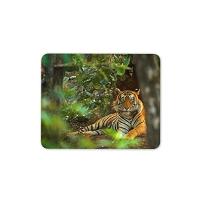 Image of Beautiful Tiger Mouse Mat Pad Big Cat Lion Animal Jungle Gift Computer #8842
