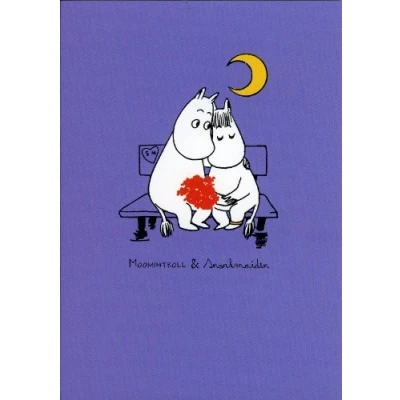 Image of Moomin Moomintroll &amp; Snorkmaiden Greeting Card