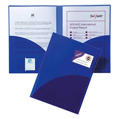 Image of Snopake A4 Electra Blue TwinFile [Pack of 5] Polypropylene Presentation/Report File [14032]