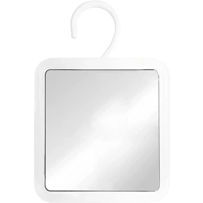 Image of MIRRORVANA Hanging Fogless Shower Mirror for Shaving, Anti Fog Shatterproof Surface and 360 Adjustable Swivel Hook 6.3&quot; x (16 16cm)