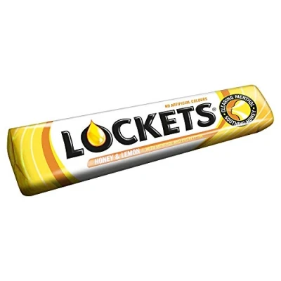 Image of 20 Packs of LOCKETS Honey&amp;Lemon / Extra Strong Cranberry &amp; Blueberry with Menthol Eucalyptol (Honey Lemon) VSTAR