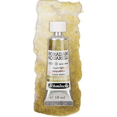 Image of Schmincke HORADAM® AQUARELL, super Granulation, 14 931 006 Shire Yellow, 15 ml tube, very strong granulating colors, finest, watercolors