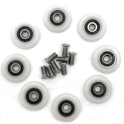 Image of 8 x Shower Door Rollers/Runners/Wheels 23mm Wheel Diameter 1015