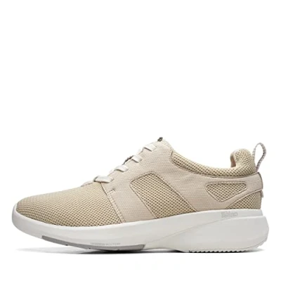 Image of Clarks Men&#039;s Lehman Tie Sneaker, Ivory, 8 UK