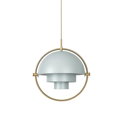 Image of GUBI Multi Lite pendant light, Ø 36 cm, brass/sea green