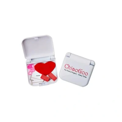 Image of ChiaoGoo Tool Kit, Acrylic, Red, White, 0.65 x 5.65 2.4 cm