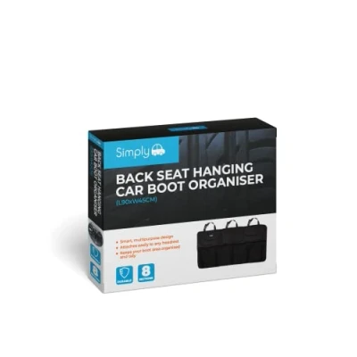 Image of Simply CBO01 Foldable Back Seat Hanging Car Boot Organiser Easy to Fit &amp; Multipurpose Design