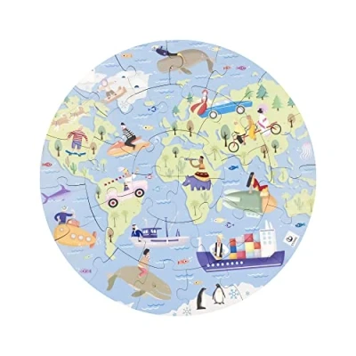 Image of Stokke MuTable Puzzle, Around the World 2023 Redesign 49 Large, Wood Pieces Stimulates Imagination, Cognitive Development &amp; Fine Motor Skills For Ages 3+
