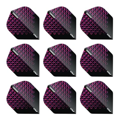 Image of RED DRAGON Hardcore Ionic Pink Circles Dart Flights 3 Sets Per Pack (9 in Total)