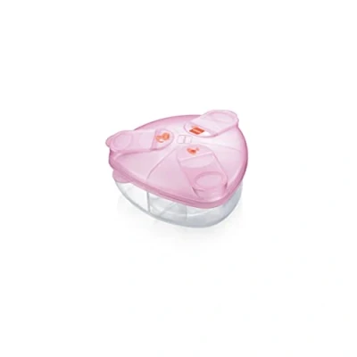 Image of MAM Milk Box Powder Container, Holder with 40g Compartments, Artificial and Supplements Accessory, Pink