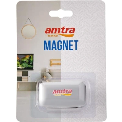 Image of Amtra Wave Magnet Medium Aquarium Cleaning Squeegee, Scraper Brush with Magnet, Size 6x5x3 cm