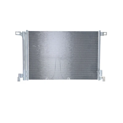 Image of 4M0816421B Condenser NRF 350359 with dryer 15,4mm 13,8mm Aluminium 676mm R1234yf, R134a AUDI: A6 C8 Avant, Saloon, Q7, VOLKSWAGEN: Touareg III