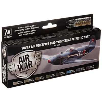 Image of Acrylicos Vallejo &quot;Soviet Air Force Vvs 1943 45 Great Patriotic War&quot; Model Set