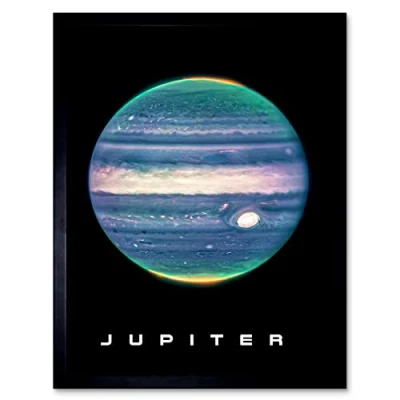 Image of Artery8 NASA James Webb Space Telescope Jupiter Composite Image Art Print Framed Poster Wall Decor 12x16 inch