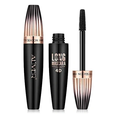 Image of Waterproof Mascara Black, 4D Silk Fiber Eyelash Mascara, Extra Long Lash and Thick, Lasting, &amp; Smudge Proof