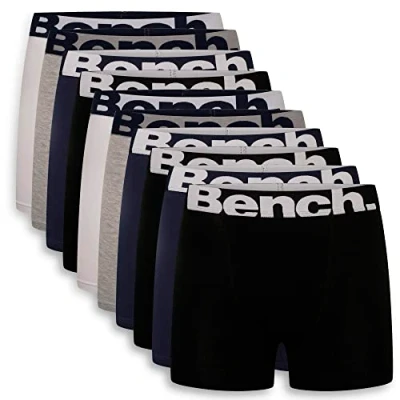 Image of Bench Mens &#039;Yalden&#039; Cotton Boxer Shorts, 10 Pack, 3XL, Assorted Colours Gift Set