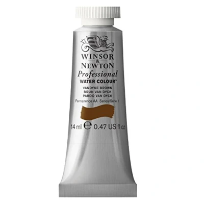 Image of Winsor &amp; Newton Professional Water Colour Vandyke Brown 14ml by