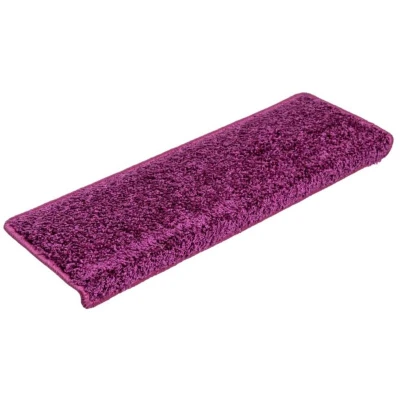 Image of vidaXL Carpet Stair Treads 15 pcs 65x21x4 cm Violet