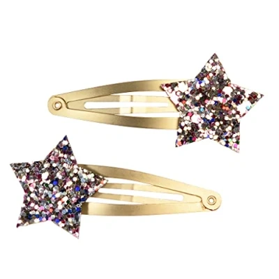 Image of Fairies In The Garden Glitter Star Hair Clips (set Of 2)