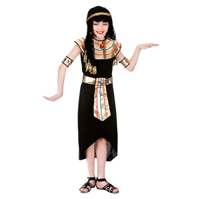 Image of Wicked Costumes Girls Egyptian Queen Fancy Dress Costume Large (8 10 Years)