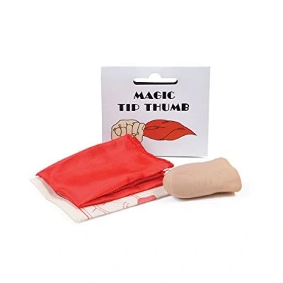 Image of Bristol Novelty MC009 Conjurors Thumb Tip and Silk, Red/Beige, One Size