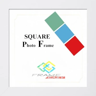 Image of Photo Frame Picture All Square Sizes Frames Black White Oak (White, 18&quot; x 18&quot;)
