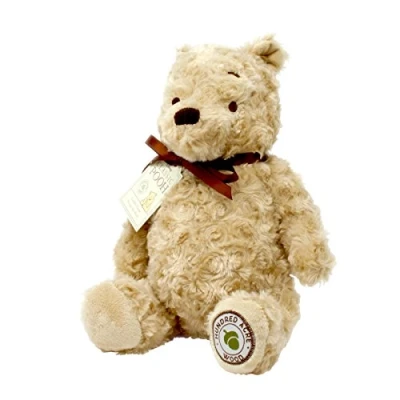 Image of Rainbow Designs DN1463 Cuddly Classic Pooh &amp; Friends Winnie The Soft Toy Teddy Bear for Babies and Toddlers, Wood