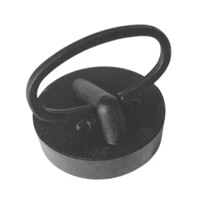Image of Mcalpine BATH AND KITCHEN PLUG 1 3/4 WITH HANDLE BLACK PVC