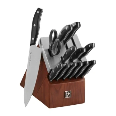 Image of Henckels International Self Sharpening Definition knife block 14pc, Metallic