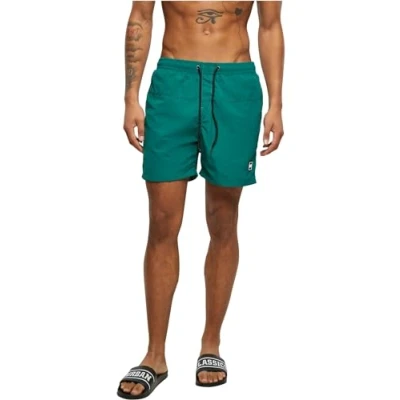 Image of Urban Classics Block Swimming shorts, Men&#039;s, Size: Small, Green